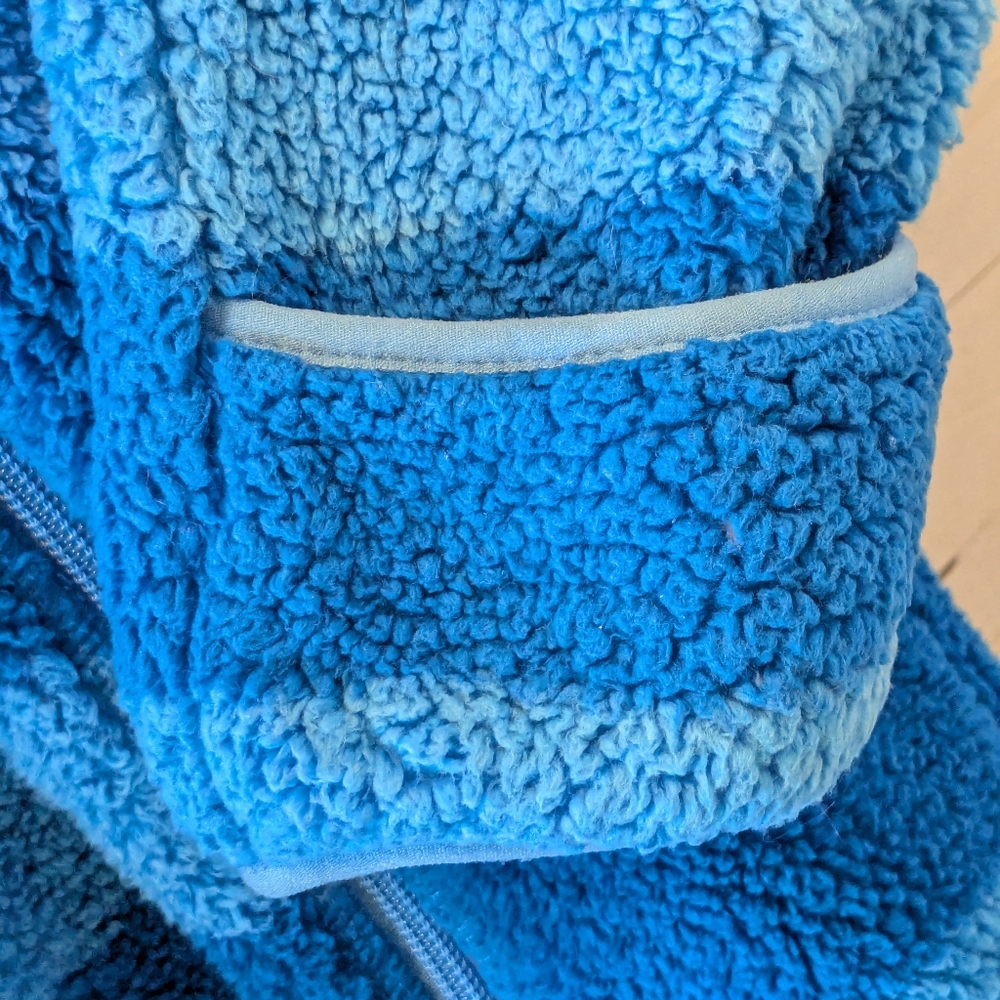 🐻‍❄️ L.L. Bean Bunting Baby Boy Cozy Blue Striped Bear; Size: 3-6 Months - Picture 6 of 12
